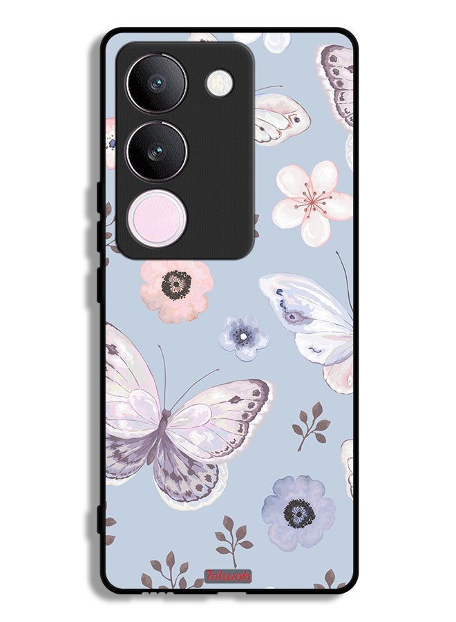 Tolwak vivo S17 Protective Case Cover Butterflies And Flowers - Image 1