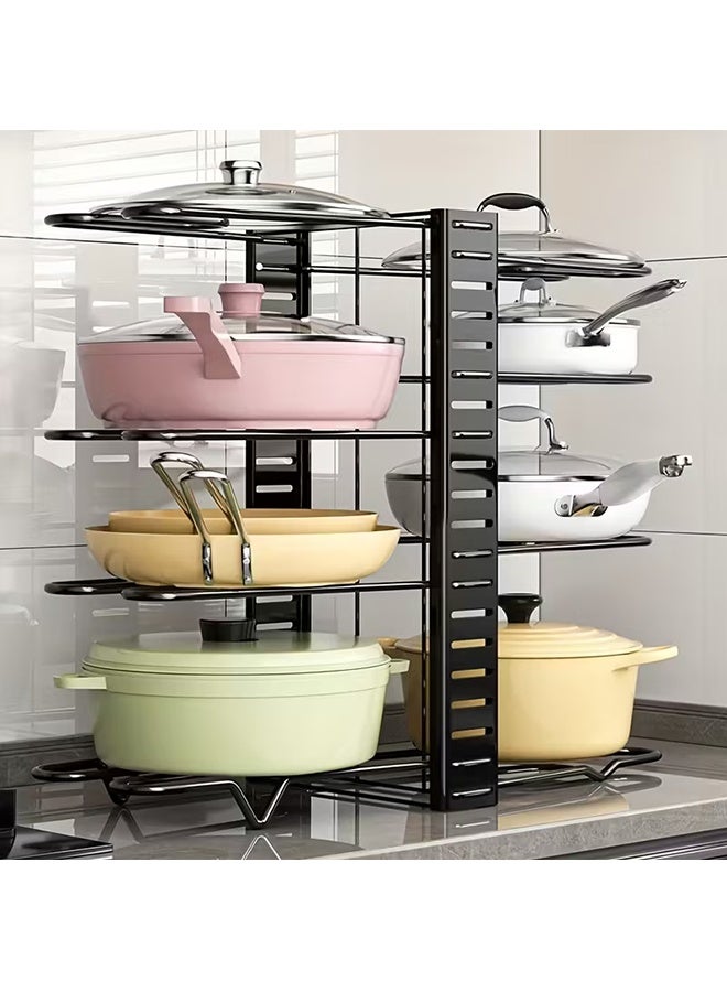 رولستيمي قائمة المنتجات ذات الصلة وعاء وعموم الرف, قابل للتعديل عموم المنظم, 8-الطبقة عموم الرف, مطبخ مجلس الوزراء المنظم, الفضاء إنقاذ الرف, الأواني والمقالي التخزين, عمودي تجهيزات المطابخ الرف, غطاء عموم المنظم, أسود - Image 1