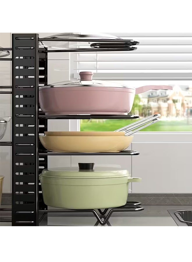 رولستيمي قائمة المنتجات ذات الصلة وعاء وعموم الرف, قابل للتعديل عموم المنظم, 8-الطبقة عموم الرف, مطبخ مجلس الوزراء المنظم, الفضاء إنقاذ الرف, الأواني والمقالي التخزين, عمودي تجهيزات المطابخ الرف, غطاء عموم المنظم, أسود - Image 2