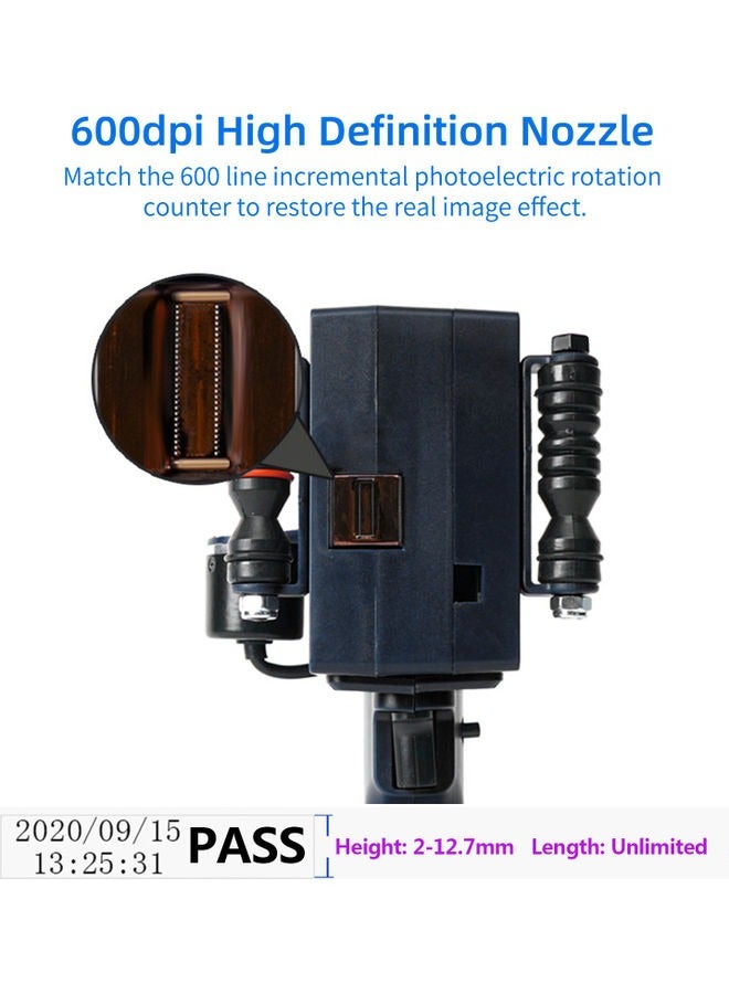 Portable 12.7mm Handheld Inkjet Printer QR Barcode Batch Number Logo Expiry Date Label Printer 25 Languages Non-encrypted - Image 4