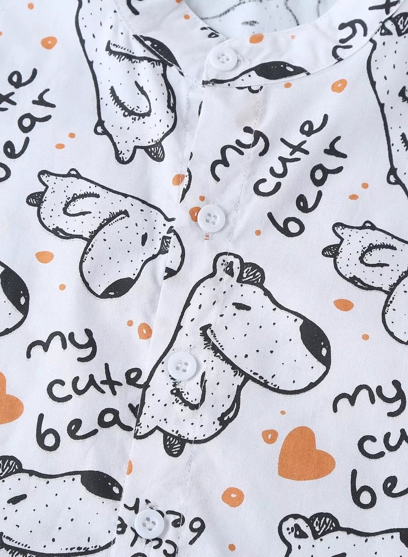 Toddler Boys Cartoon & Slogan & Heart Print Shirt  - Image 4