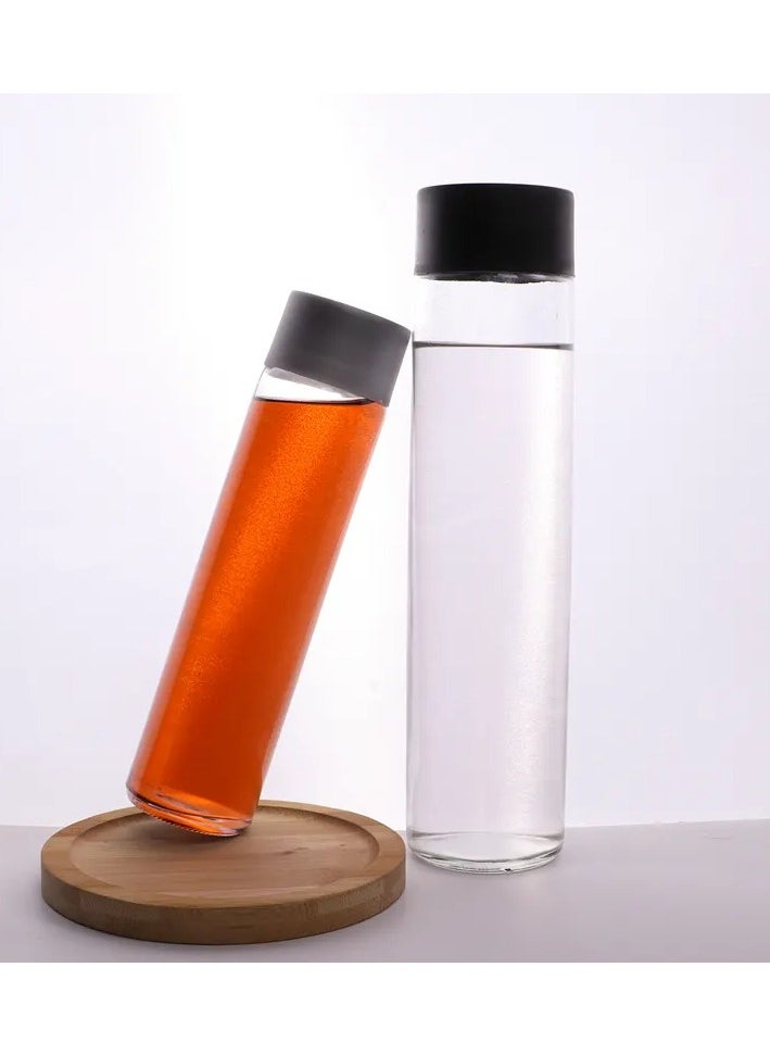 VoiDrop - Plastic juice bottle 500ml Reusable with Black Lid set of 6 - Image 1