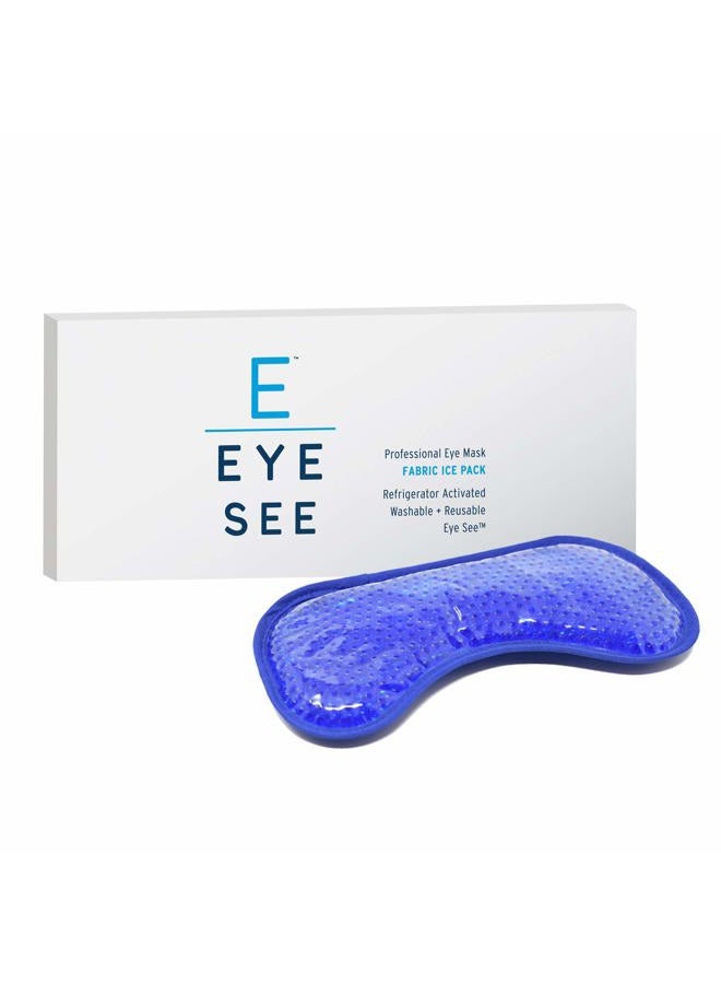 Eye See Plush Gel Eye Mask for Puffy Eyes, Blue - Cold Eye mask to Treat Dark Circles, Sinuses, Dry Eyes, and for Allergy Relief - Microwave Safe for Heat Therapy - Image 1