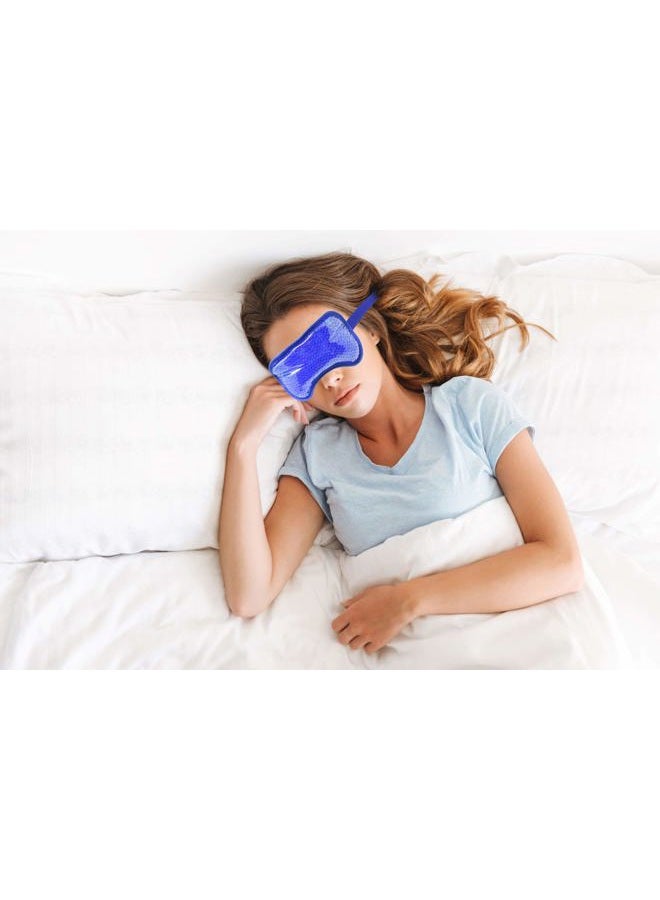 Eye See Plush Gel Eye Mask for Puffy Eyes, Blue - Cold Eye mask to Treat Dark Circles, Sinuses, Dry Eyes, and for Allergy Relief - Microwave Safe for Heat Therapy - Image 2