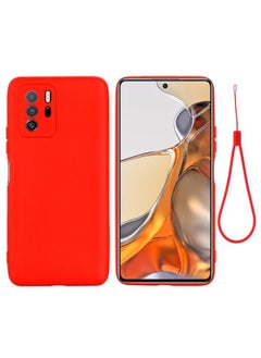 Case Cover For Xiaomi Redmi Note 10 Pro 5G CN Version / Poco X3 GT 5G Solid Color Liquid Silicone Dropproof Full Coverage Protective Case Red