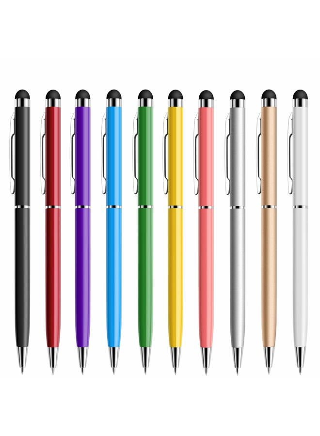 STYLUSHOME Stylus Pens for Touch Screens, 10 Pack Universal 2 in 1 Capacitive Stylus Ballpoint Pen for iPad iPhone Tablets Samsung Galaxy All Universal Touch Screen Devices - Image 1