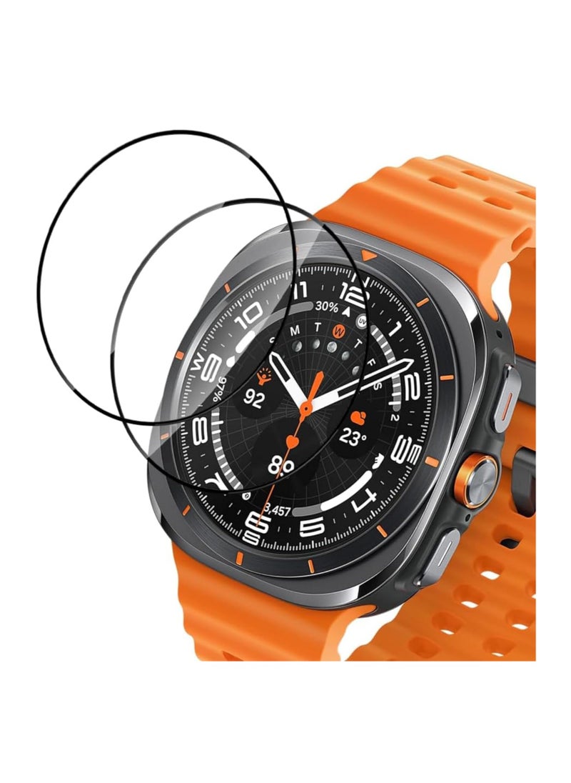 Generic - 2Pack Screen Protector Compatible with Samsung Galaxy Watch 7 Ultra 47mm 2024, 3D Full Coverage PMMA Easy Installation Bubble-Free Anti-Scratch HD Clear Film for Galaxy Watch 7 Ultra 47mm - Image 1