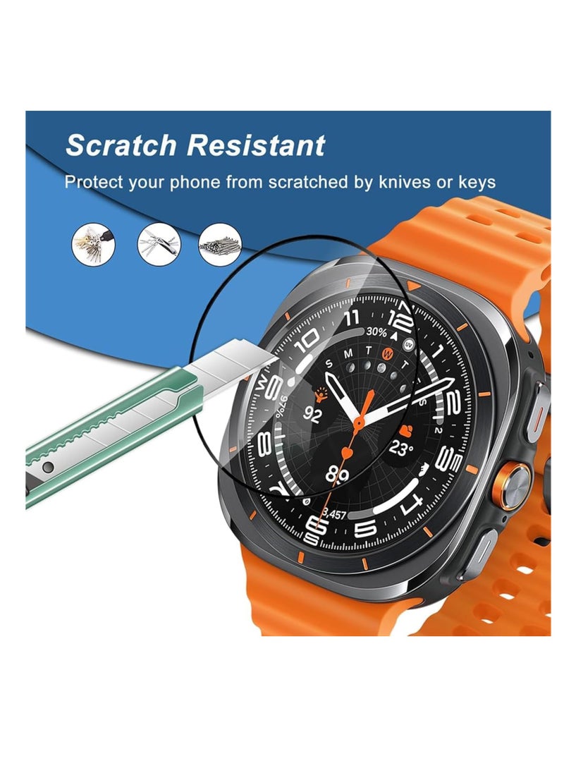 Generic - 2Pack Screen Protector Compatible with Samsung Galaxy Watch 7 Ultra 47mm 2024, 3D Full Coverage PMMA Easy Installation Bubble-Free Anti-Scratch HD Clear Film for Galaxy Watch 7 Ultra 47mm - Image 1