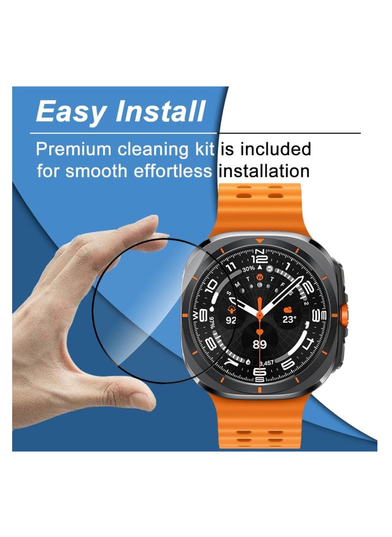 Generic - 2Pack Screen Protector Compatible with Samsung Galaxy Watch 7 Ultra 47mm 2024, 3D Full Coverage PMMA Easy Installation Bubble-Free Anti-Scratch HD Clear Film for Galaxy Watch 7 Ultra 47mm - Image 1