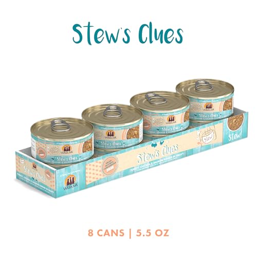 Weruva Classic Cat Stews!, Stew's Clues with Turkey, Chicken & Salmon in Gravy, 5.5oz Can (Pack of 8) - Image 2