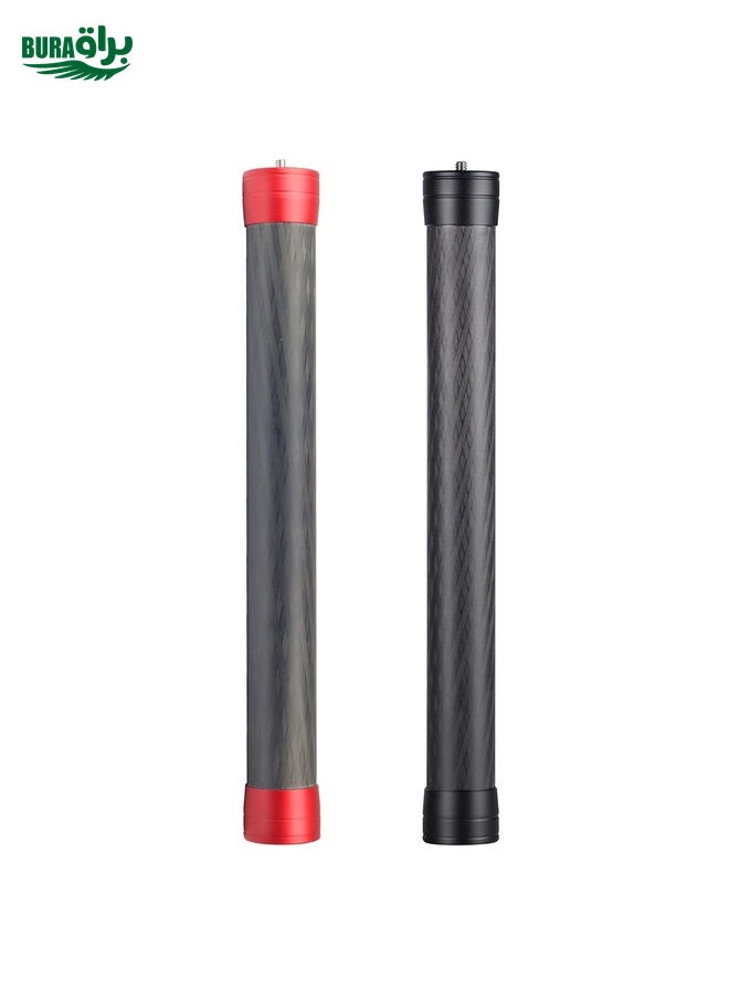 BURAQ - PULUZ Carbon Fiber Extension Monopod Pole Rod Extendable Stick for DJI / MOZA / Feiyu V2 / Zhiyun G5 / SPG Gimbal, Length: 35cm(Red) - Image 1