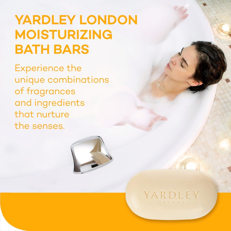 Yardley London Nourishing Bath Soap Bar Shea Buttermilk for Sensitive Skin, Gently Cleanses with Delicate Chamomile & Creamy Buttermilk, 4.0 oz Bath Bar, 1 Soap Bar - Image 4