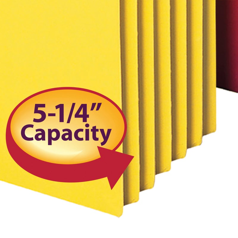 Smead File Pocket, Straight-Cut Tab, 5-1/4" Expansion, Letter Size, Assorted Colors, 5 per Pack (73836) - Image 2