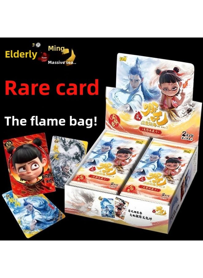 Card Tour Which Magic Child Nao Hai Card Spirit Flame Pack Genuine Battle Day Pack Blind Box Movie Seal God List Surrounding Card-Color:[nezha Blazing Shadow Pack] 1 Full Box + Collection Card Book  - Image 2