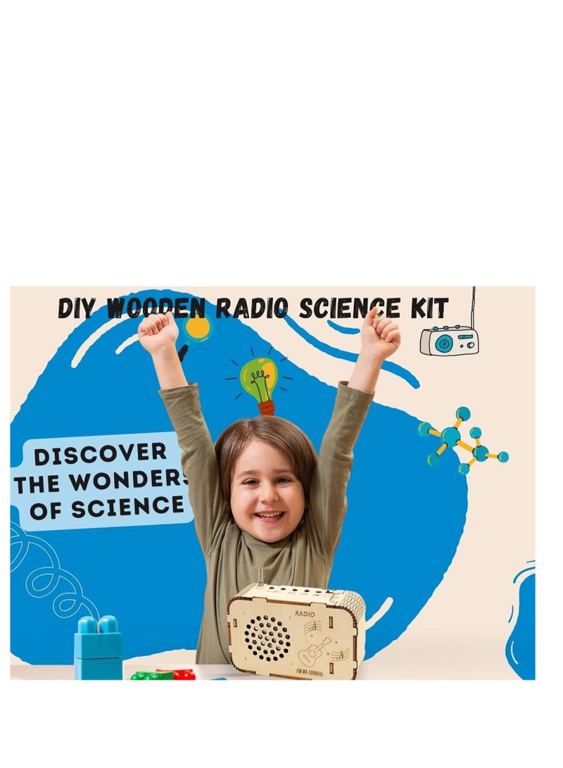 DIY Wooden FM Radio Kit for STEM Learning, Build Your Own FM Radio, Educational Science Project for Teens, Snap Circuits Electronics Kit, Perfect Gift for Boys and Girls. - Image 5