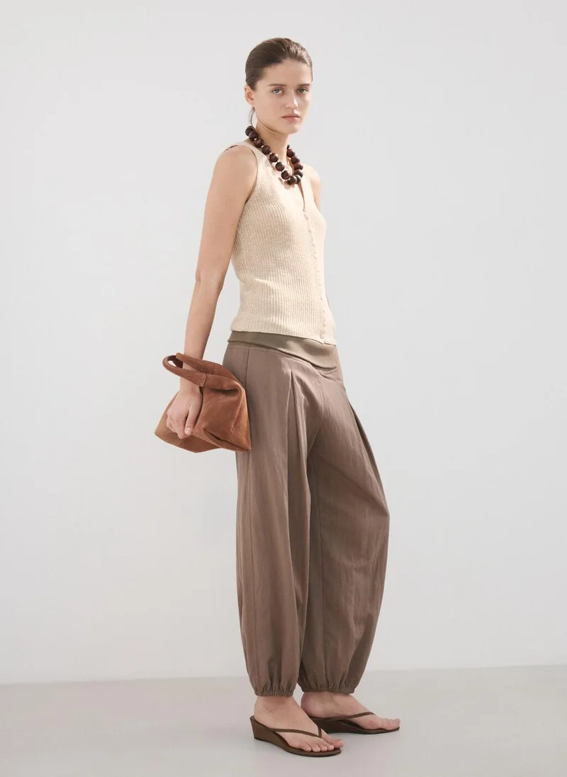 MANGO Openwork knitted waistcoat