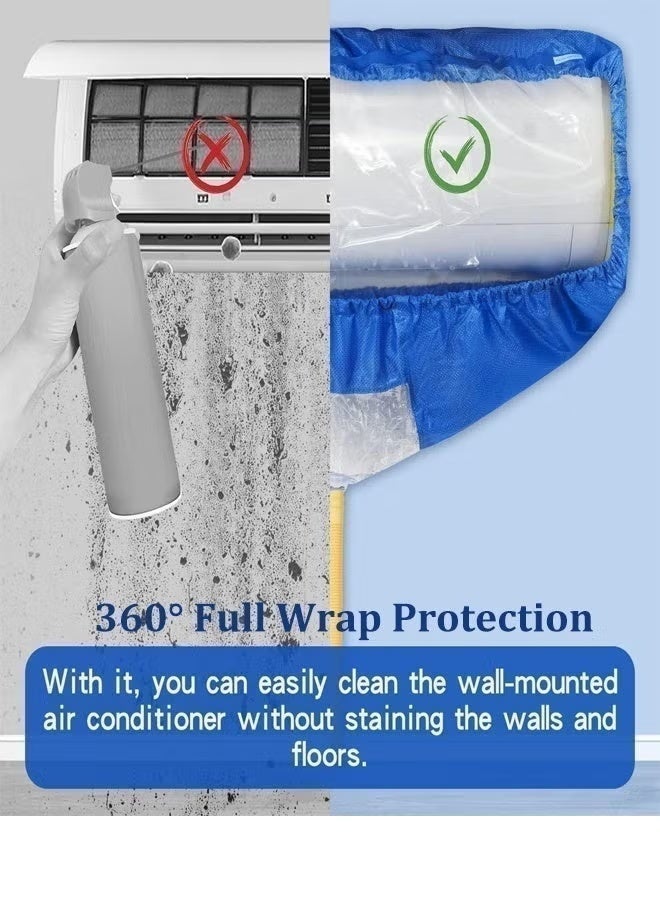Air Conditioner Cleaning Cover Dust Washing Bag for large size 2P-3P Wall Mounted AC Service with pipe Wall Mounted Air Conditioning Dust Washing Bag with 2.8m Pipe –Waterproof Shield for Wall Mounted AC Service - Image 5