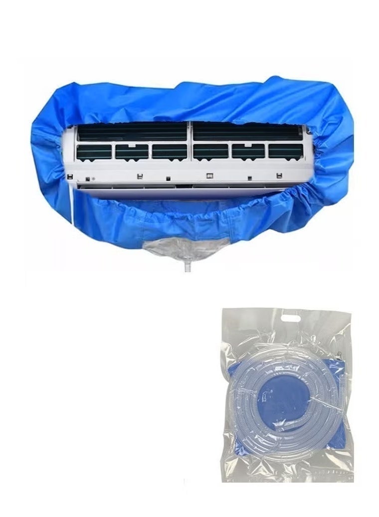 Air Conditioner Cleaning Cover Dust Washing Bag for large size 2P-3P Wall Mounted AC Service with pipe Wall Mounted Air Conditioning Dust Washing Bag with 2.8m Pipe –Waterproof Shield for Wall Mounted AC Service - Image 1