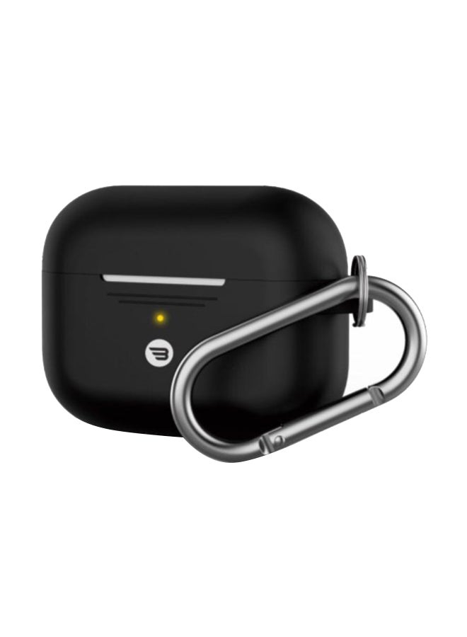 Baykron Silicone Case For Apple AirPods Pro With Carabiner Black - Image 1