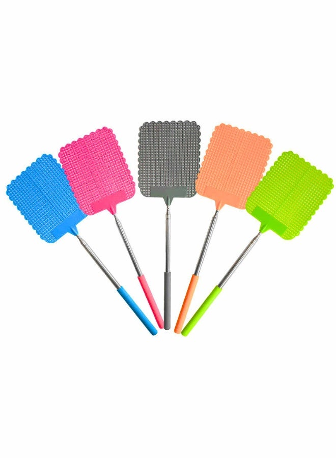 تريدجيت مضرب ذباب يدوي قابل للتمدد بمقبض معدني تلسكوبي - أداة مكافحة حشرات طويلة المدى	مضرب حشرات محمول يدوي للبعوض والذباب والحشرات الطائرة - Image 3