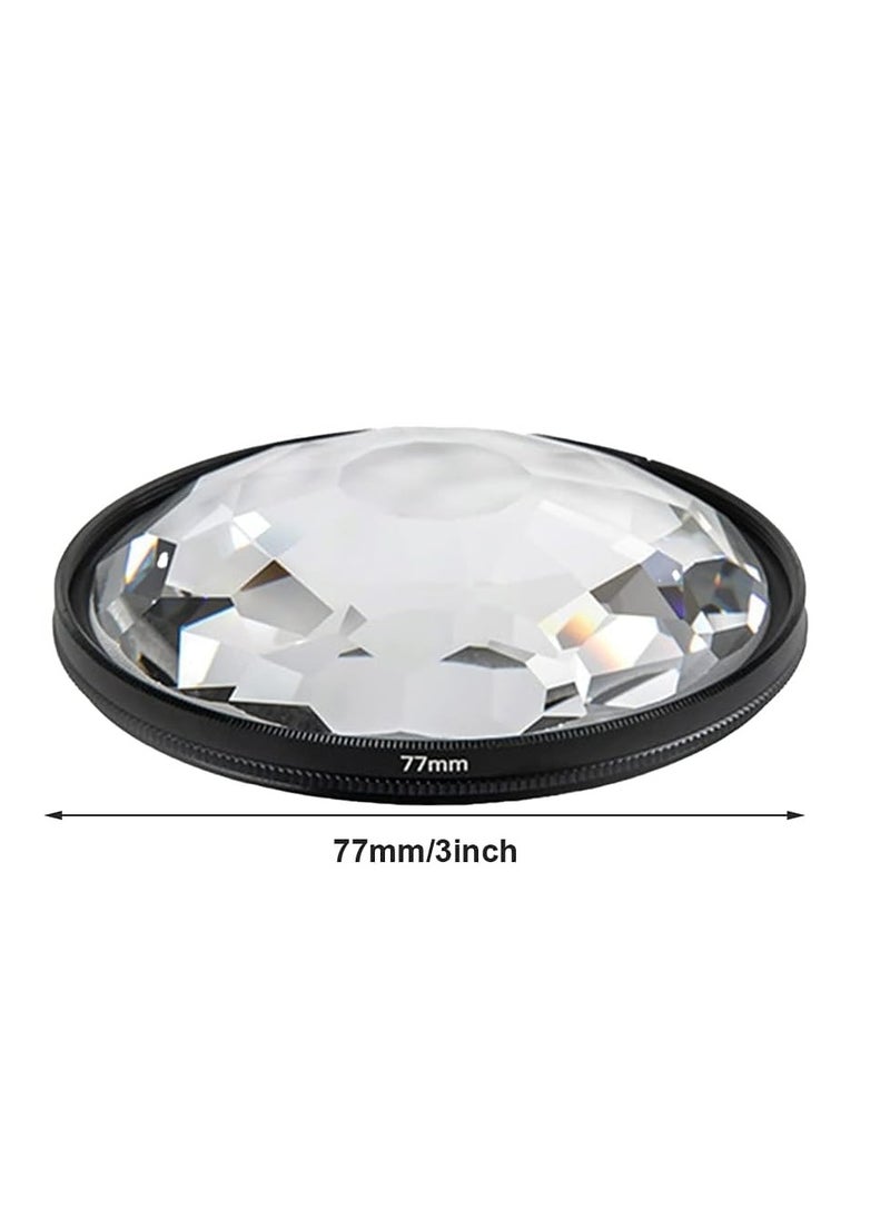 Generic - 77mm Camera Lens Filter, Crystal Clear 77mm Glass Prism Camera Lens Filter - Capture Stunning Images with Variable Subjects - Essential SLR Photography Accessory (Kaleidoscope) - Image 1
