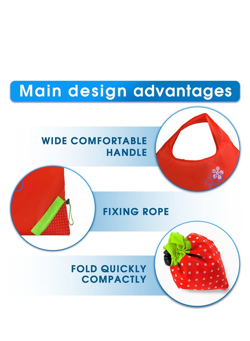 SYOSI Large Reusable Bags Shopping Washable Foldable 5 Pack Grocery Bags polyester Folding Gift Tote Bags  - Image 4