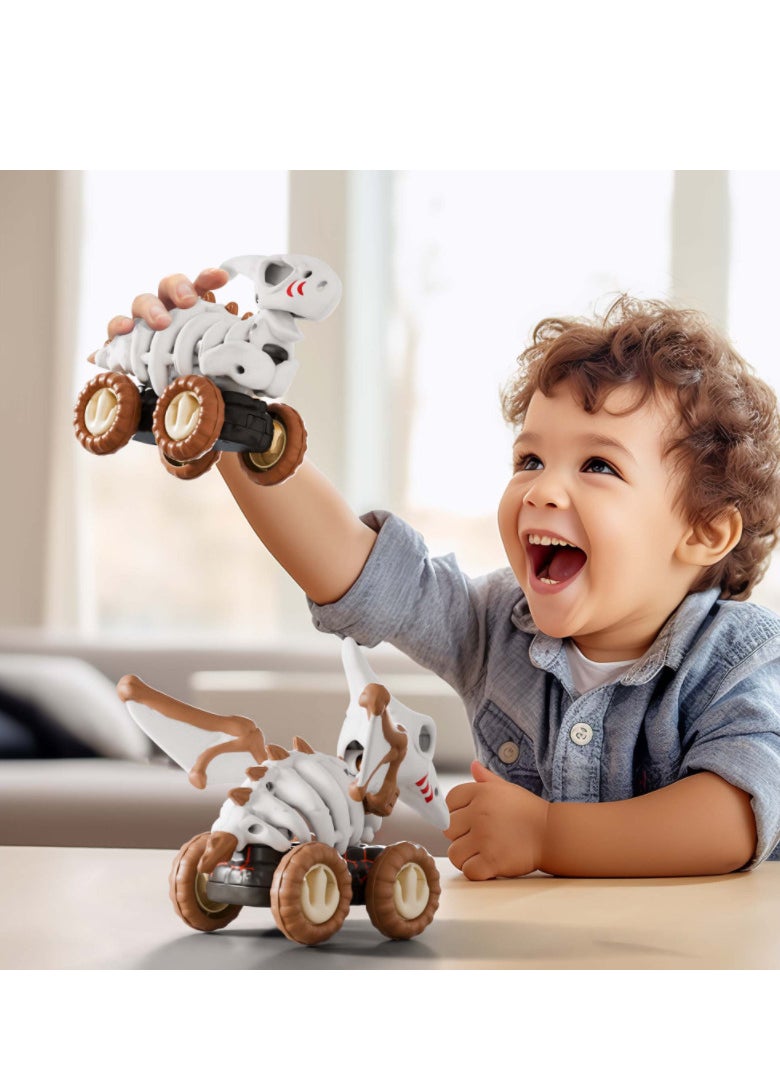 COZEEFY - Dinosaur Car Truck Toys and Pull Back Vehicle ，Gift Toys Car for Kids Age 1-6 - Image 1