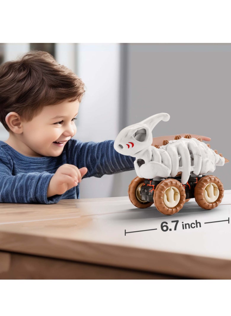 COZEEFY - Dinosaur Car Truck Toys and Pull Back Vehicle ，Gift Toys Car for Kids Age 1-6 - Image 1