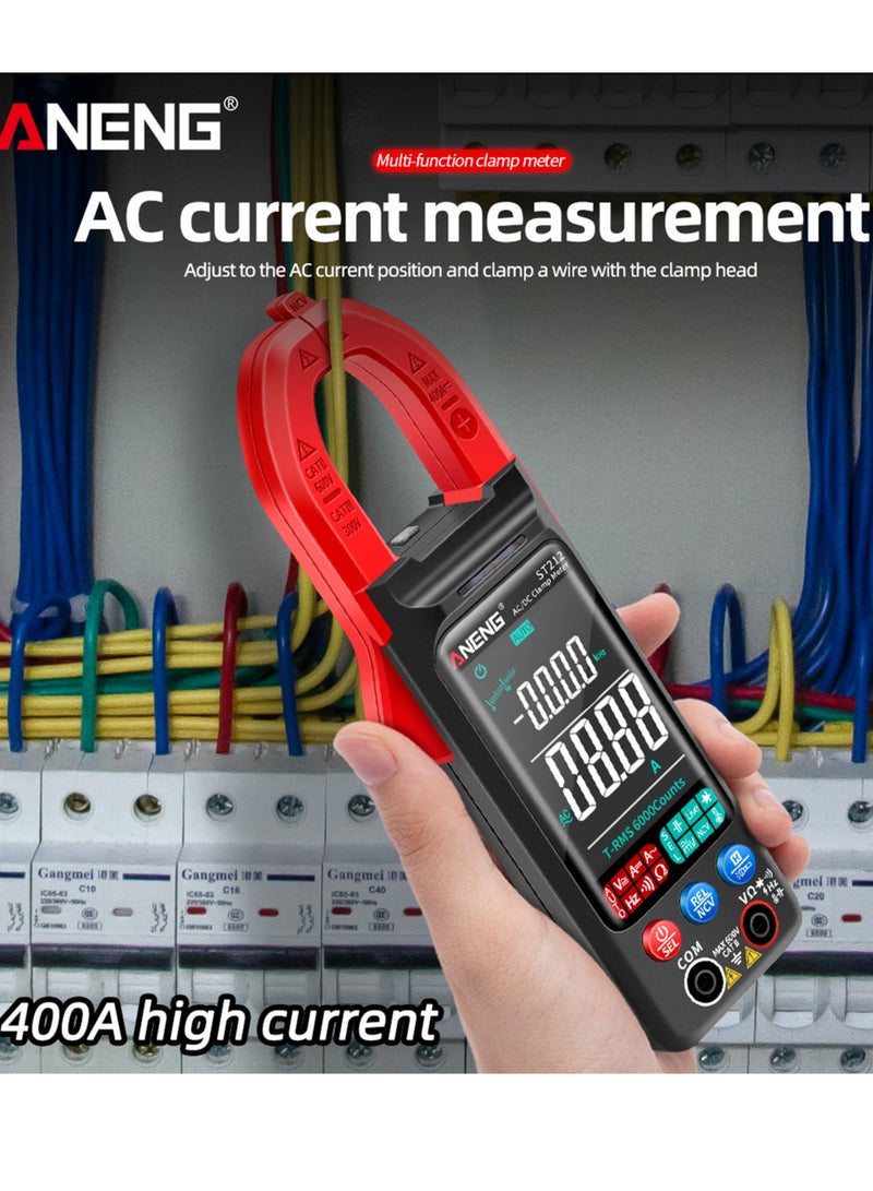 ANENG ST212 Clamp Meter Intelligent Digital Clamp Multimeter 6000 Counts Smart AC & DC Voltmeter 400A Ammeter VA Colored Display Auto Range Clamp Type Tester NCV Non-contact Voltage Measurer Resistanc - Image 4