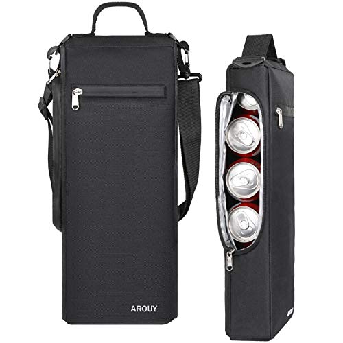 AROUY Golf Cooler Bag/ Accessories for Men and Small Soft Insulated Beer Cooler Holds a 6 Pack of Cans or Two Bottles of Wine, Sports Bags - Image 1