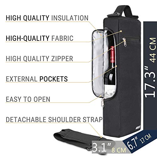 AROUY Golf Cooler Bag/ Accessories for Men and Small Soft Insulated Beer Cooler Holds a 6 Pack of Cans or Two Bottles of Wine, Sports Bags - Image 3