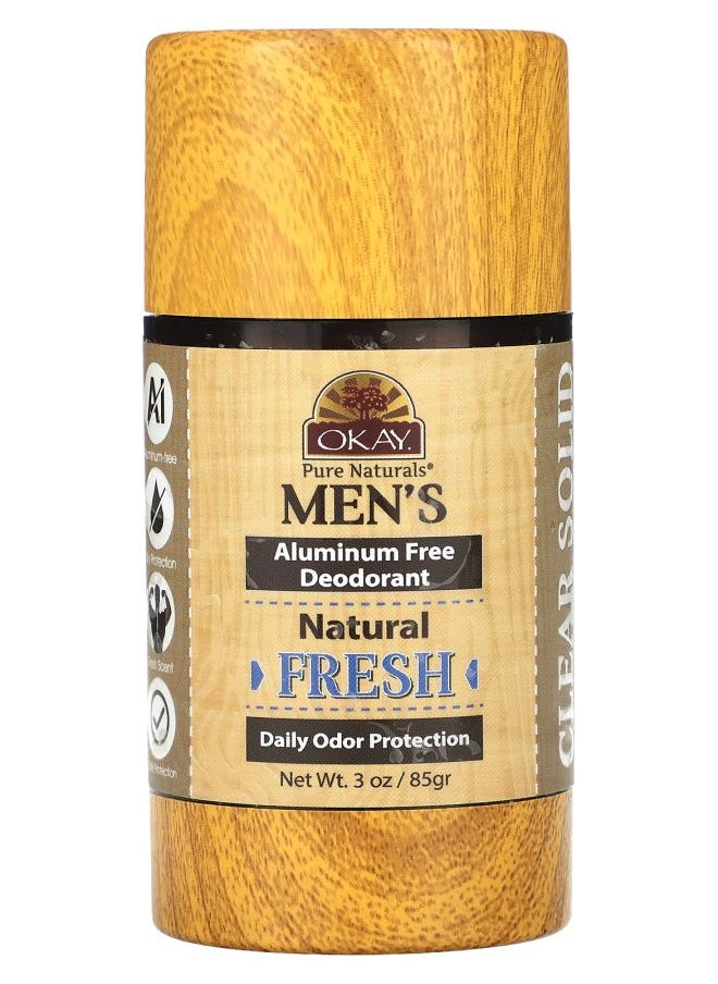 Men's Aluminum Free Deodorant Natural Fresh 3 oz (85 g) - pzsku/Z16BAE4732354D34CE4F9Z/45/_/1731329369/0a972657-cfb7-47f0-a272-3b32857f9a4e