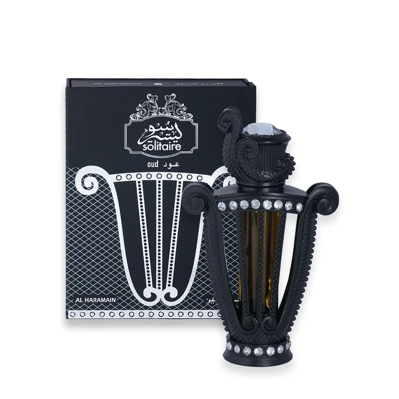 Al Haramain Haramain Solitaire Oud - 12ml Concentrated Perfume Oil | Unisex Fragrance with Rich Oud, Moroccan Rose, Amber & Honey |