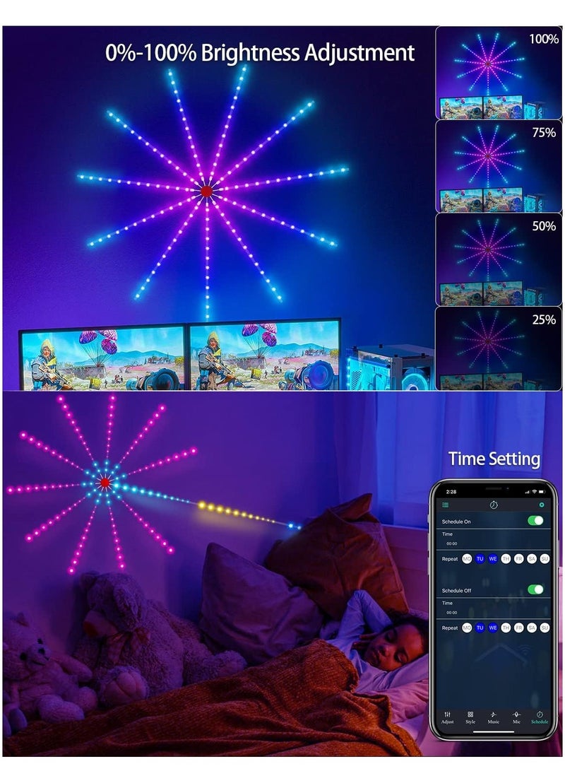 ELTRAZONE Smart Firework LED Lights 30cm - Color Changing USB Decor for Bedroom - Image 4