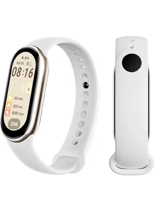 Band Compatible with Xiaomi Mi band 9/ Xiaomi Mi band 8 Replacement Strap, Silicone Skin-Friendly Wrist Strap Sports Wristbands for Women Men Xiaomi Band 8/9(White) - Image 2