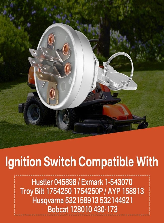 Earthtec مفتاح تشغيل الإشعال متوافق مع جزازة العشب Hustler 045898 مفتاح تشغيل مع مفتاحين مناسب لـ Exmark Lazer Z وSuper Z وHydro Walk Behind - Image 5
