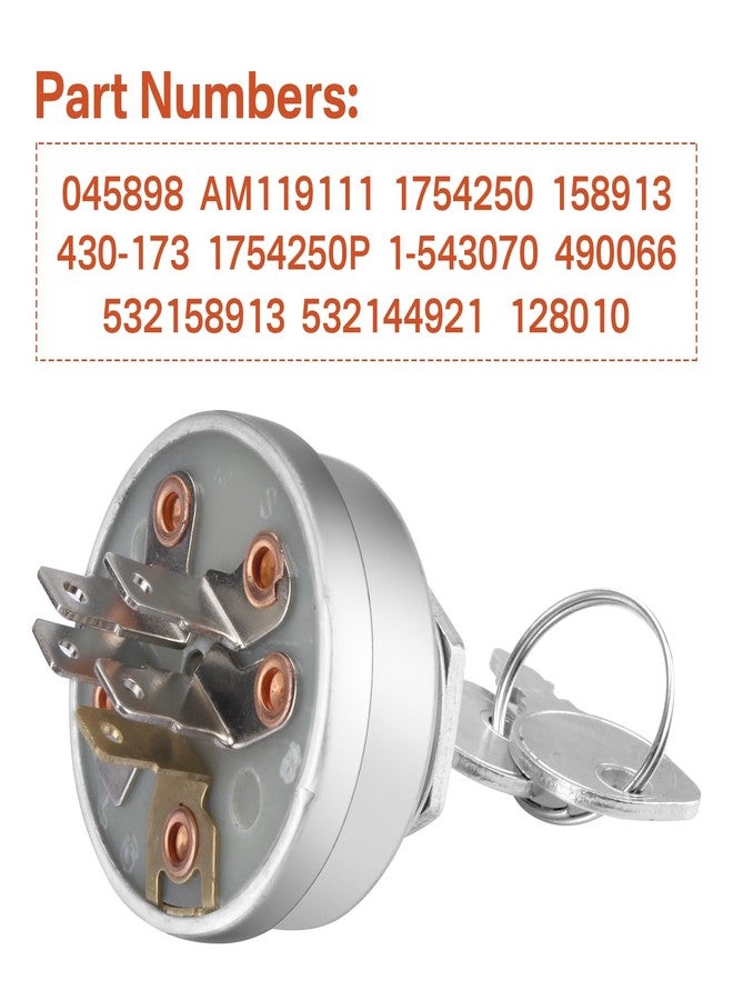 Earthtec مفتاح تشغيل الإشعال متوافق مع جزازة العشب Hustler 045898 مفتاح تشغيل مع مفتاحين مناسب لـ Exmark Lazer Z وSuper Z وHydro Walk Behind - Image 2