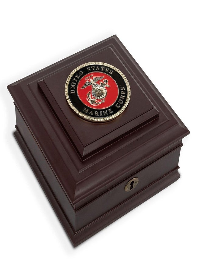Allied Flag Allied Frame US Marine Corps Medallion Desktop Box - Image 1