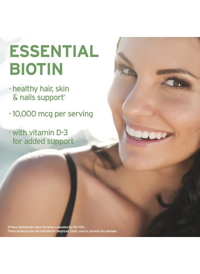 Life-flo - Life-Flo Biotin 10000mcg Drops with Vitamin D3, High Potency Liquid Biotin Supplement, Healthy Hair, Skin and Nails Support, Natural Vanilla Flavor, Vegetarian, 60-Day Guarantee, Approx. 60 Serv, 2oz - Image 1