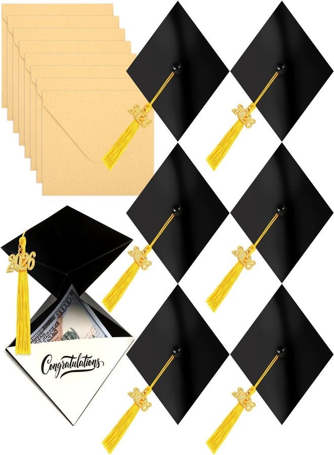JULMELON 8 Pack Graduation Money Holders 2026, Graduation Cash Holder with Envelope Tassel Grad Cap Design Congratulations Grad Money Gift for Class of 2026 High School College University Graduates - Image 1