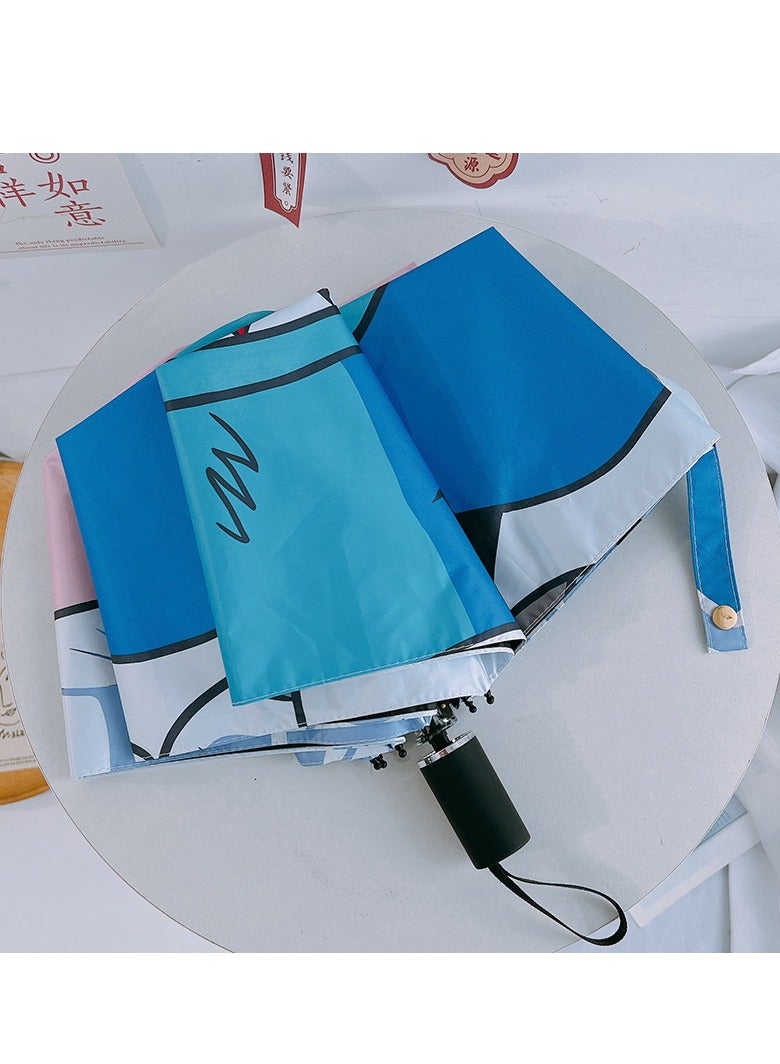 ستيتش مظلة نمط غرزة ، مظلة مقاومة للرياح ، مقاومة للماء ، مقاومة للأشعة فوق البنفسجية ، مظلة خفيفة الوزن قابلة للطي مدمجة ، مظلة أطفال مظلة سفر - Image 2