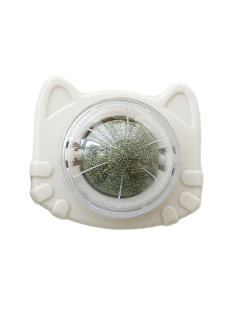 Catnip for Oral Health Cat Toys with Catnip Catnip Wall Ball Toy for Cats Stick-on Design Teeth Grinding Freshens Breath Cartoon Style Cat Toy
