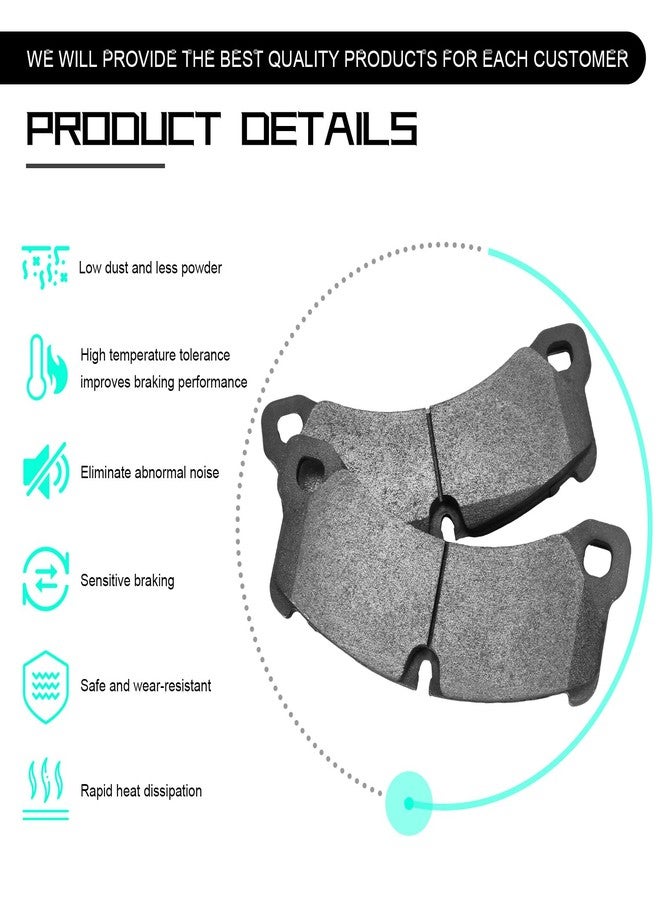 SUPLABEL Ceramic Brake Pads for 2011-2018 Porsche Cayenne 2017-2020 Panamera Front Brake Pads HZ1452 w/Hardware Replacement - Image 3