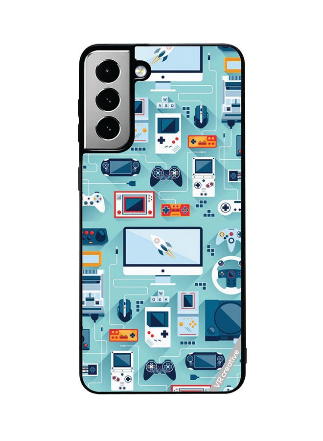 VR CREATIVE Protective Case Cover For Samsung Galaxy S21 FE 5G Technolgu Items Design Multicolour - Image 1