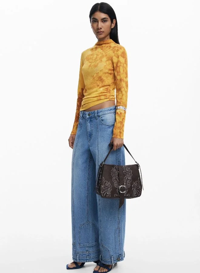 DESIGUAL Medium Faux Leather Buckle Bag