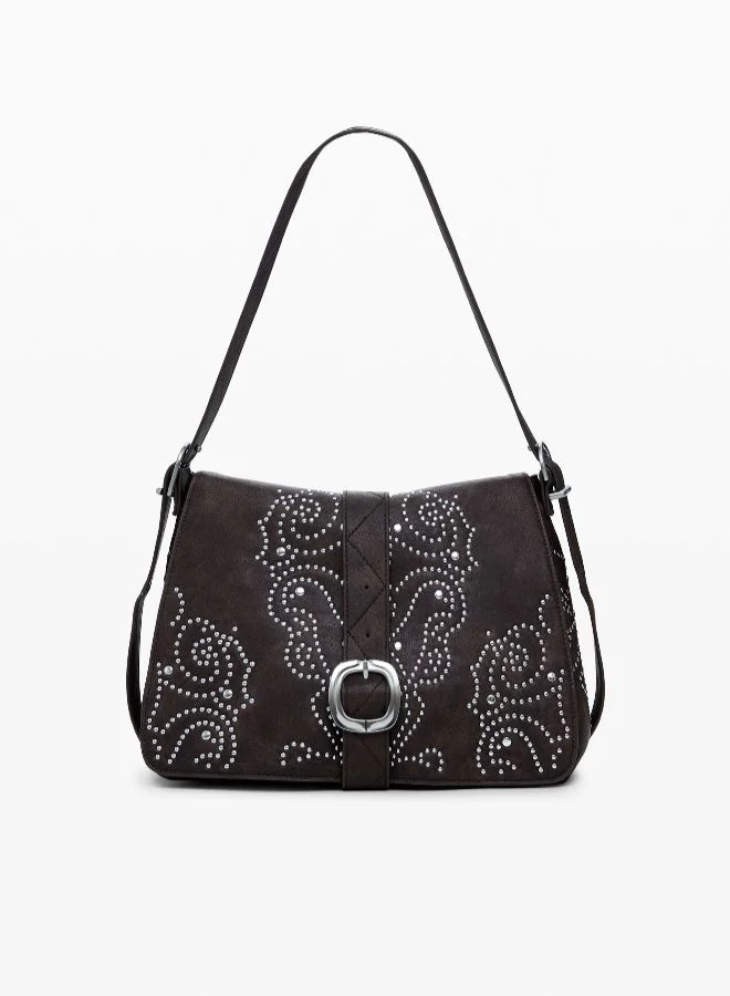 DESIGUAL Medium Faux Leather Buckle Bag