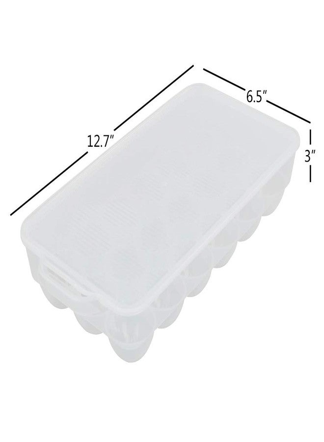 Begale 4-Pack Clear Egg Tray Container with Lid, Plastic Covered Egg Holder for Refrigerator, Fits 18 x 4 Eggs (72 Eggs) - Image 2