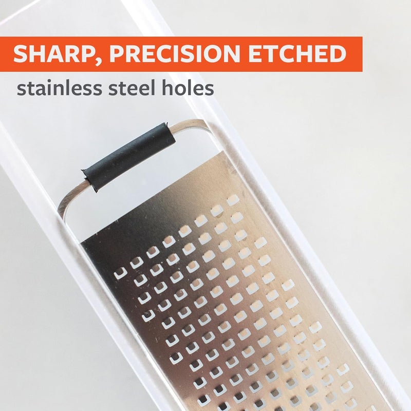 Full Circle Zester, Fine Grater with Protective Cover & Food Catcher: Elegant and Eco-Friendly – Perfect for Parmesan Garlic Lemon Fruit Chocolate and Ginger. Stainless & Pressed Wood. Dishwasher Safe - Image 3