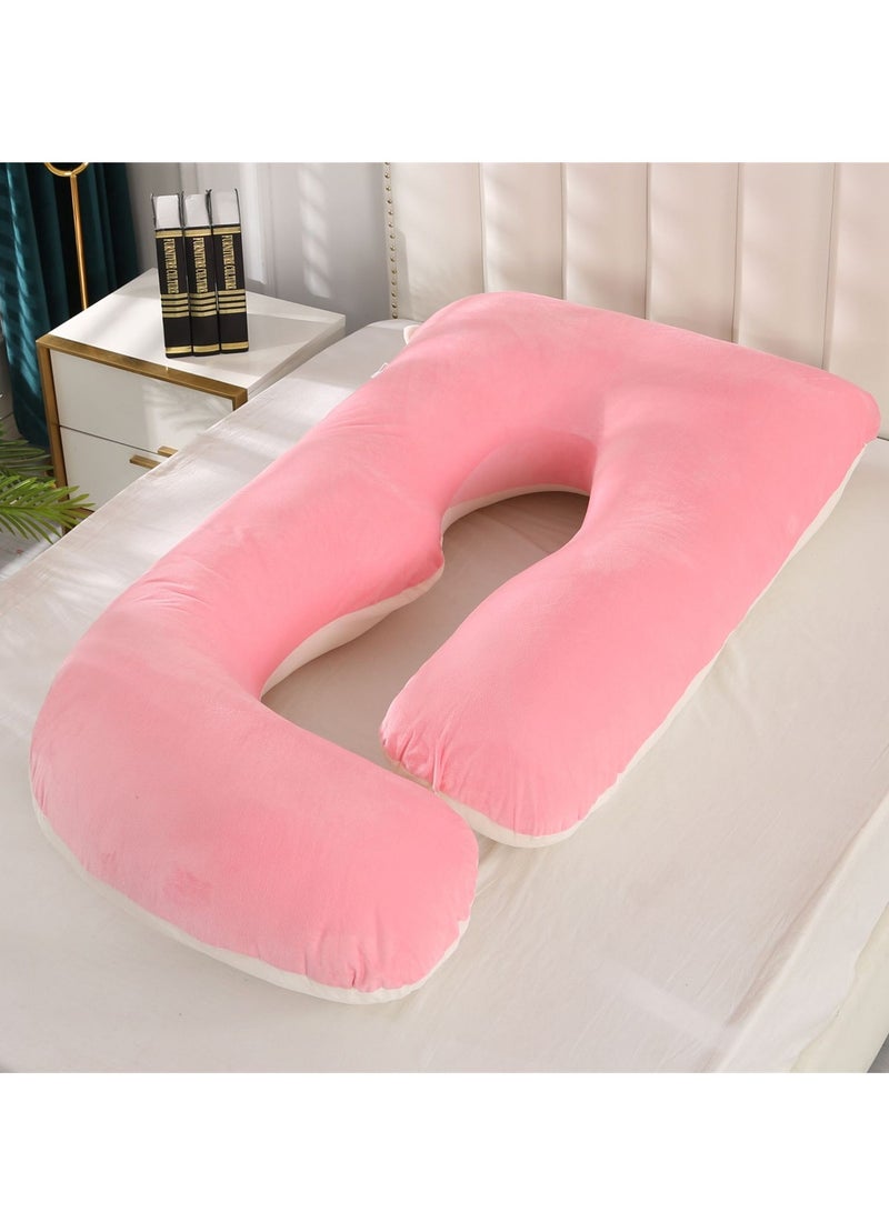 Crystal Velvet Maternity Pillow Maternity Belly Support Pillow Core Side Sleeping Pillow Waist Support Pillow - Image 2