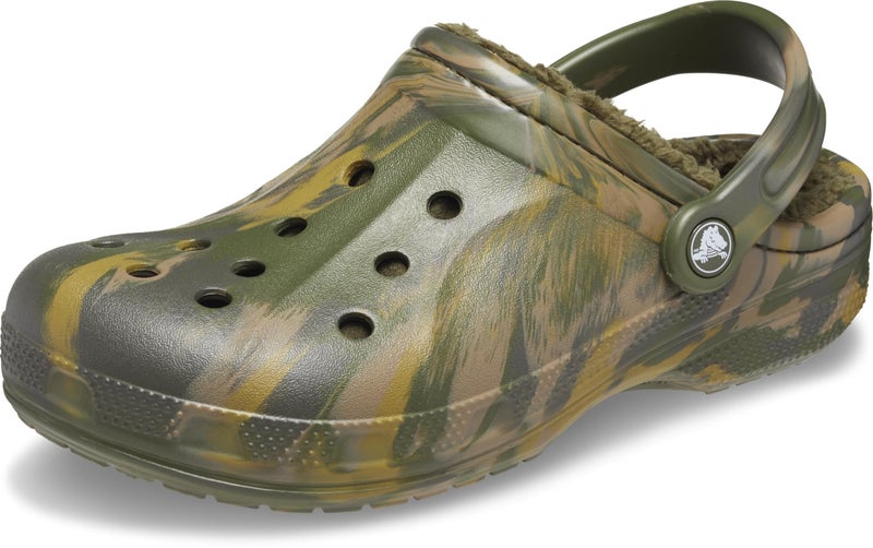Crocs Unisex Adult Ralen Lined Clogs Fuzzy Slippers Army GreenMulti 6 Men8 Women - Image 2